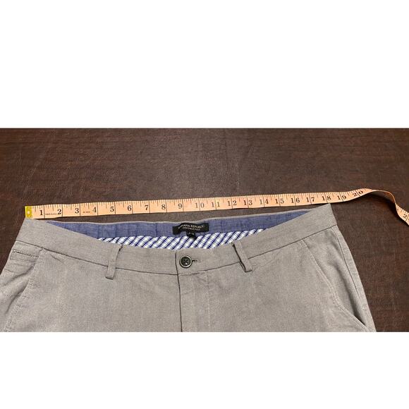 Banana Republic Kentfield Gray Cotton Chino Pants 36x30 Herringbone Weave - Picture 3 of 7